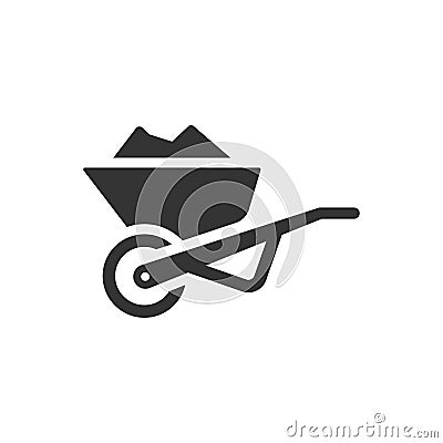 Wheelbarrow tool icon Vector Illustration