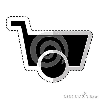 Wheelbarrow tool isolated icon Vector Illustration