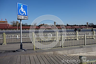 Wheelchair Accessible Sign Editorial Stock Photo