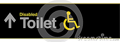 Wheelchair airport sign concept. Isolated illustration Vector Illustration