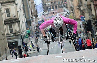 Wheelchair athlete competing Editorial Stock Photo