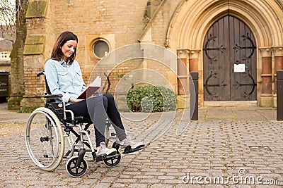 Wheelchair girl Stock Photo