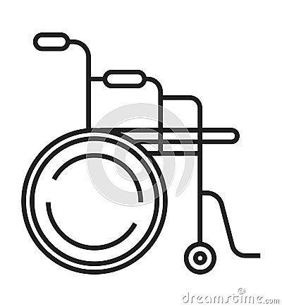 Wheelchair icon are shown.Orthopaedic rehabilitation icon vector Vector Illustration