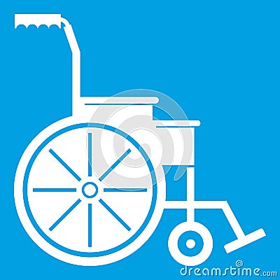 Wheelchair icon white Vector Illustration
