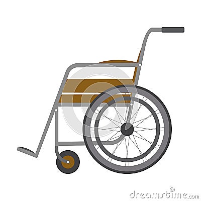 Wheelchair isolated on white background. Vector icon Vector Illustration