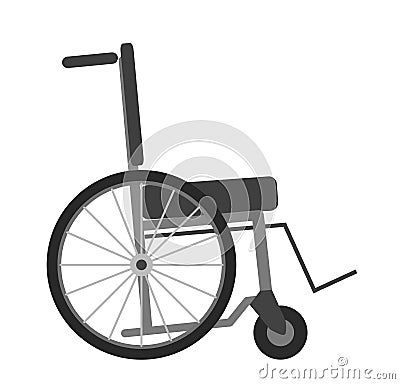 Wheelchair isolated on white background vector illustration. Transportation chair Vector Illustration