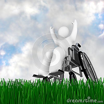 Wheelchair Person Enjoying Outdoors Stock Photo