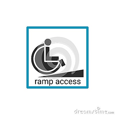 Wheelchair ramp access Icon Stock Photo