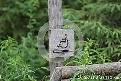 Wheelchair sign Stock Photo