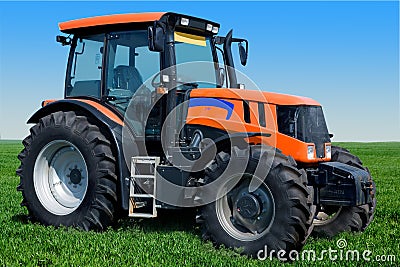 Wheeled tractor Stock Photo