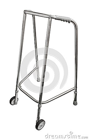 Wheeled walker Stock Photo