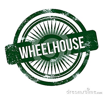 Wheelhouse - green grunge stamp Stock Photo