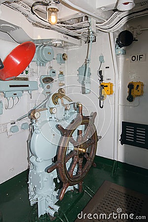 HMS Cavalier Wheelhouse Stock Photo