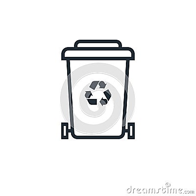 Wheelie Bin icon Vector Illustration