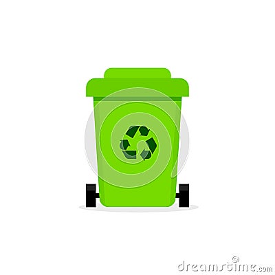 Wheelie Bin icon Vector Illustration