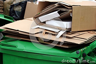 Wheelie bins Stock Photo