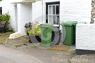 Wheelie bins Stock Photo