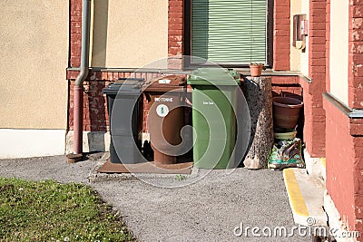 Wheelie bins Stock Photo