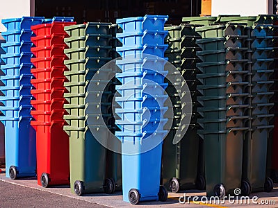 Wheelie bins Stock Photo