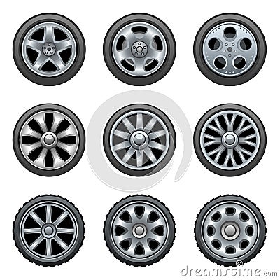 Wheels Vector Illustration