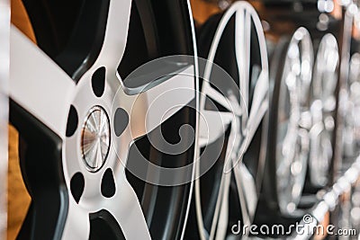 Wheels alloy wheels for cars Stock Photo