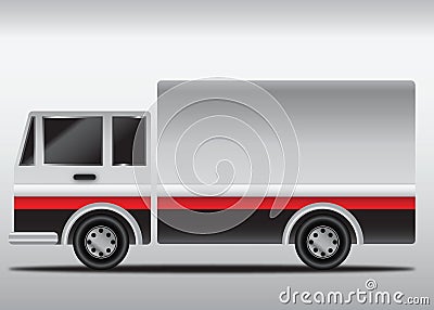 4 wheels gradient cargo truck Vector Illustration