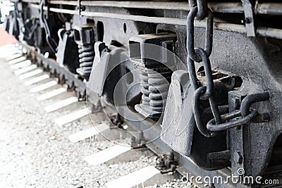 Wheels of a old train Stock Photo