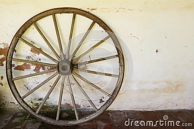 Whell of old wagon Stock Photo