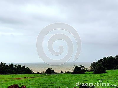 Where land meets the sea. Enthralling. Stock Photo