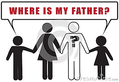 Where is my father Vector Illustration