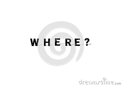 Where simple word text in the center of the page - 3d rendering Stock Photo