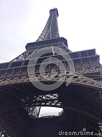 Heartbreak under the Eiffel Tower. Stock Photo