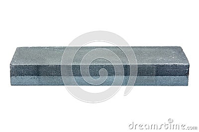 Whetstone isolated on white background. Grinding stone isolated Stock Photo