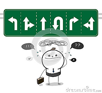 Which way is the right direction? Stock Photo