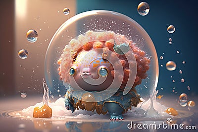 Whimsical Characters in Photorealistic and Concept Art Form Stock Photo