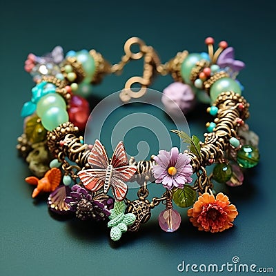 Whimsical Charms in a Playful Fantasy Forest Stock Photo