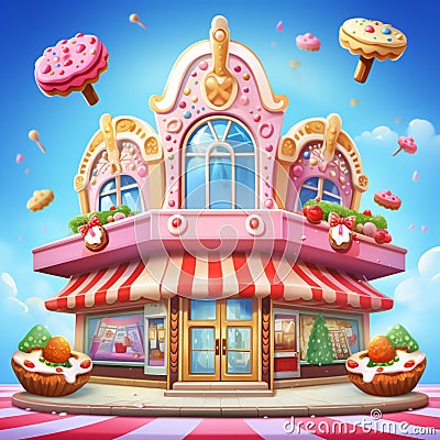 Whimsical Cookie Wonderland Cartoon Illustration