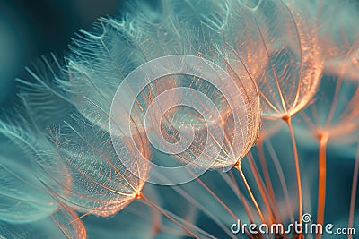 Whimsical Dandelion Abstraction Stock Photo