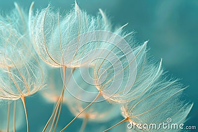 Whimsical Dandelion Seeds Stock Photo