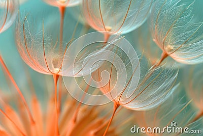 Whimsical Dandelion Seeds Stock Photo