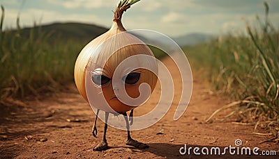 Animated Onion on Rural Road Stock Photo