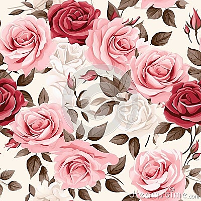 Whimsical flower pattern for crafts Stock Photo