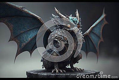 Whimsical Gargoyle: Unreal Engine 5's Insane Detail Stock Photo