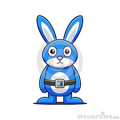 Rabbit Enjoying a Coding Journey Vector Illustration