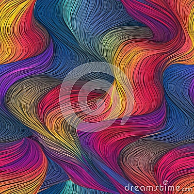 Whimsical Journey: Psychadelic Etch-a-Sketch Moire Seamless Pattern, Generative AI Stock Photo