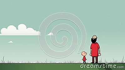 Whimsical Minimalist Storybook Illustration In The Style Of Shel Silverstein Cartoon Illustration