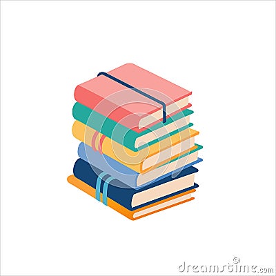 Whimsical Notebook Stack Vector for Unique Design projects Vector Illustration