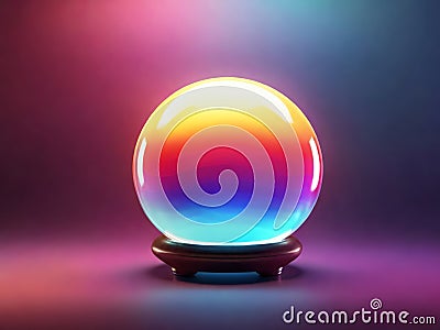 Whimsical Wonders Radiating Positivity with our Cute Energy Aura Ball in Soft Pastel Hues Stock Photo