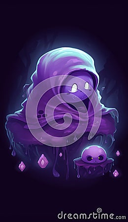 Whimsical Wraith Cartoon Illustration