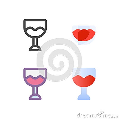Whine icon pack isolated on white background. for your web site design, logo, app, UI. Vector graphics illustration and editable Vector Illustration